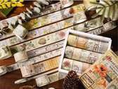 Ensemble de rubans Washi - Livre illustré de plantes - 20 rouleaux - - Ruban de masquage - Idéal pour le bullet journaling, le scrapbooking, les journaux intimes et la fabrication de cartes
