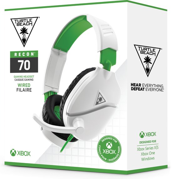 Turtle Beach - Casque de jeu filaire Recon 70X Blanc pour Xbox Series