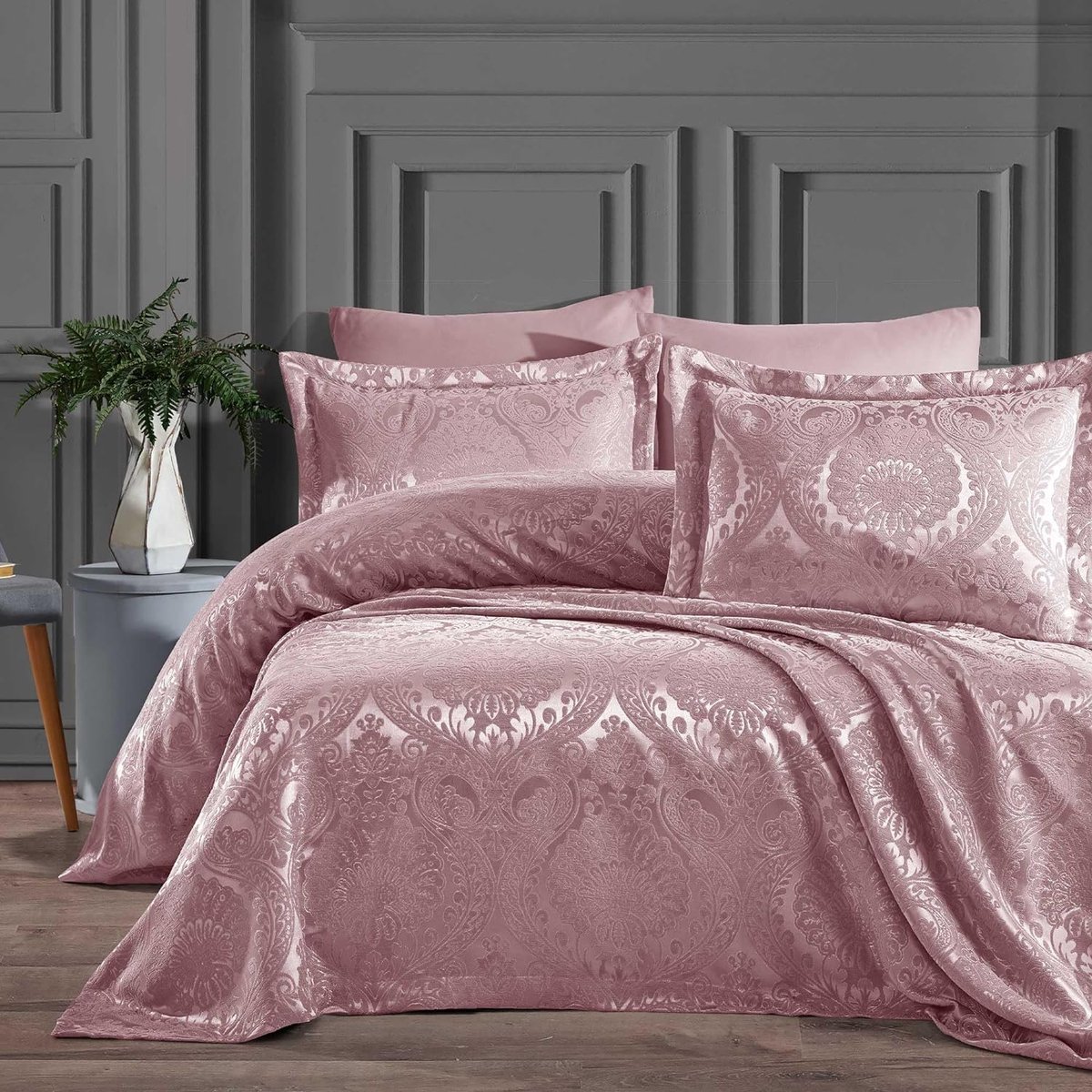 Elart Beddengoedset, sprei 220 x 240 cm en 50 x 70 cm, 2 kussens, bedsprei, deken voor zomer, gewatteerde deken, voor bed, bank, woondeken, jacquard- stof, woondeken, zacht en modern (blauw Elart Beddengoedset, sprei 220 x 240 cm en 50 x 70 cm, 2 kussens, bedsprei, deken voor zomer, gewatteerde deken, voor bed, bank, woondeken, jacquard- stof, woondeken, zacht en modern (blauw