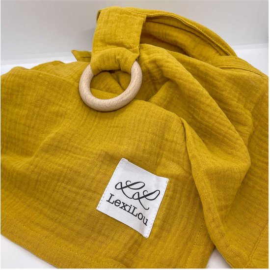 Borstvoedingsdoek - LexiLou - Voedingsdoek / Privacydoek - Mustard yellow