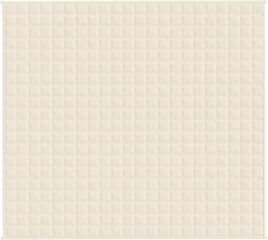 vidaXL Couverture lestée 200 x 220 cm Tissu crème clair 13 kg