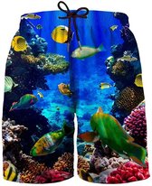 Tropische Vissen Zwembroek - Prachtig ontwerp - Prachtige korte broek - Aquarium - Duiken - Vakantie - Heren