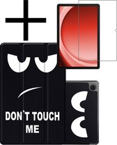 Hoesje Geschikt voor Samsung Galaxy Tab A9 Plus Hoesje Case Hard Cover Hoes Book Case Met Screenprotector - Don't Touch Me
