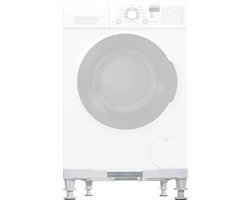 CLP Oliver Wasmachine Onderstel - Wasmachine verhoger - Wasmachine Sokkel - Universele Wasmachine Onderstel - Met Wielen - wit
