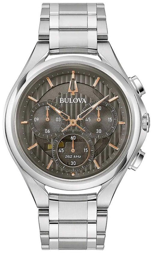 Bulova Curv 96A298 Horloge - Staal - Zilverkleurig - Ø 44 mm