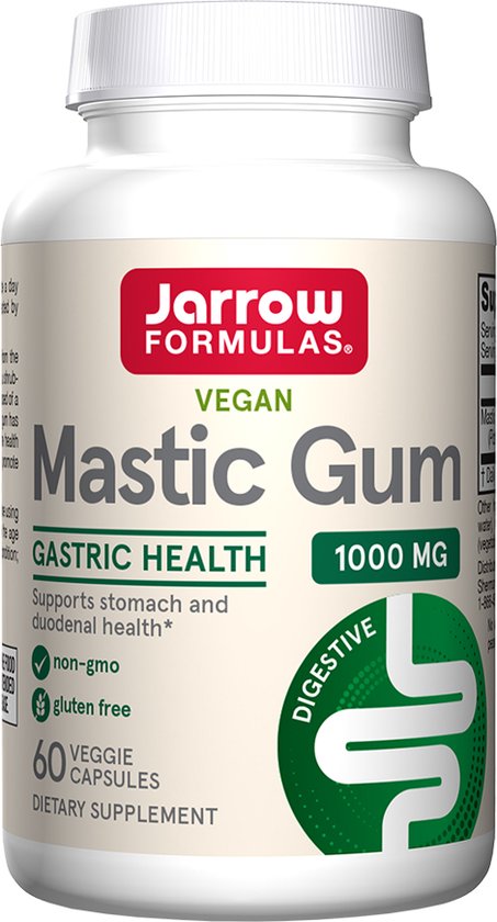 Jarrow Formulas, Mastic Gum, 500 mg, 60 Veggie Caps, Gastric