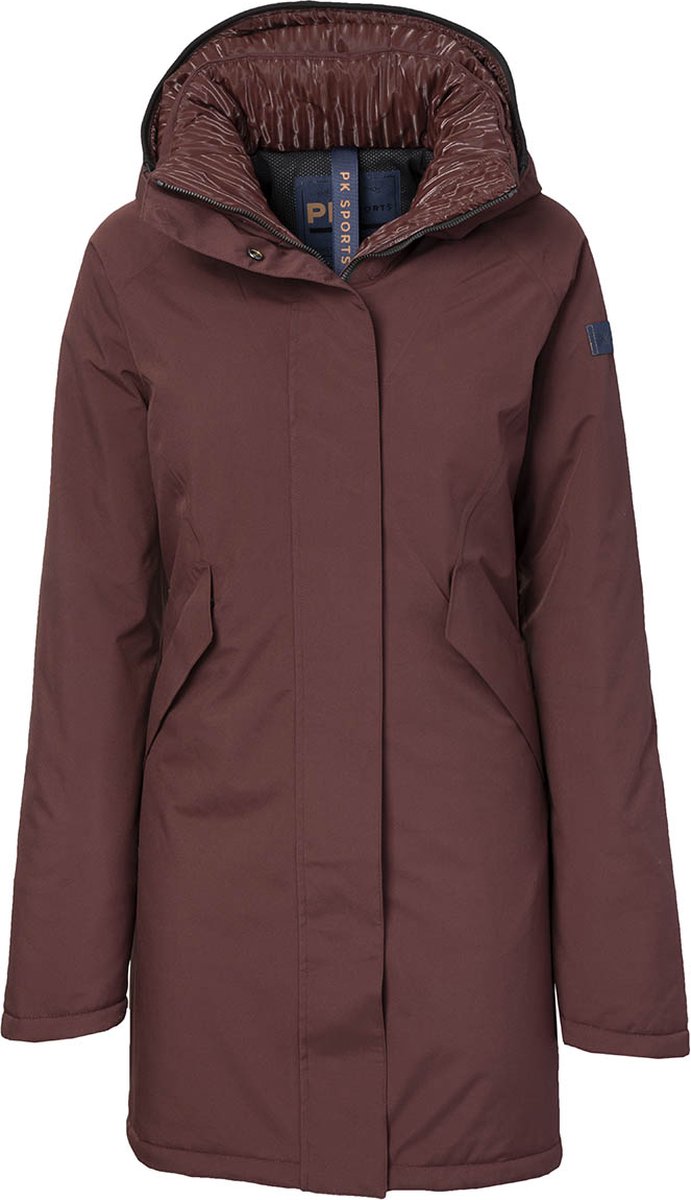 Pk International - Winterjas - Waterdicht - Winddicht - Ademend - Jas - Capuchon - Onana - Donkerbruin - Chocolate - XS/34