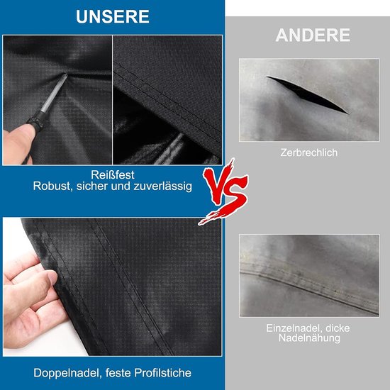 Tuinmeubelhoezen Waterdicht 250x210x90cm met luchtventilator, Heavy Duty 600D Rechthoek Patio tuinmeubilair Set Covers PU Coating, met dichte bandjes en trekkoord voor tafelstoel