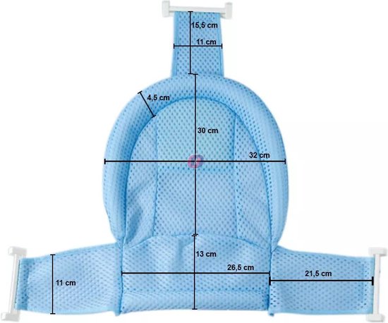 Baby bad Met Net Opvouwbaar - Inklapbaar Babybadje - Anti Slip - Blauw van A3 Baby & Kids — afbeelding 3