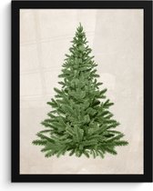 Fotolijst incl. Poster - Kerstboom - Groen - Kerstmis - Feestdagen - 30x40 cm - Posterlijst - Kerstmis Decoratie - Kerstversiering - Kerstdecoratie Woonkamer