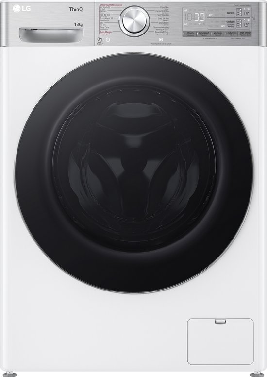 LG F4WR9513S2W wasmachine 13 kg met AI DD voor slimme stofverzorging - TurboWash 39 voor sneller wassen - EzDispense automatische dosering - hygiënisch wassen met stoom en ThinQ slimme bediening. Energieklasse A-10%