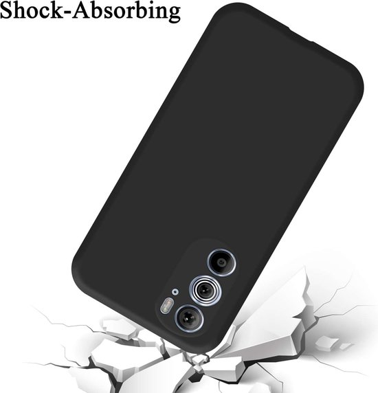 Étui Cadorabo pour Motorola EDGE+ en NOIR LIQUIDE - Housse de protection en silicone TPU flexible Case Cover