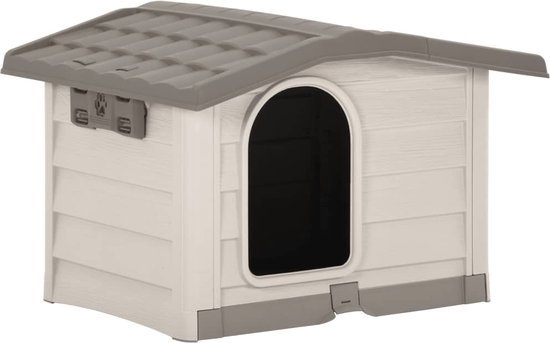vidaXL Hondenhok 89x75x62 cm beige en bruin