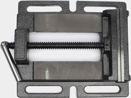 Schroef voor kolomboormachine, kaakopening, 110 mm, bankschroef, parallelle opening, tafel, zware bankschroef voor kolomboormachine, bank, tang, boorpers