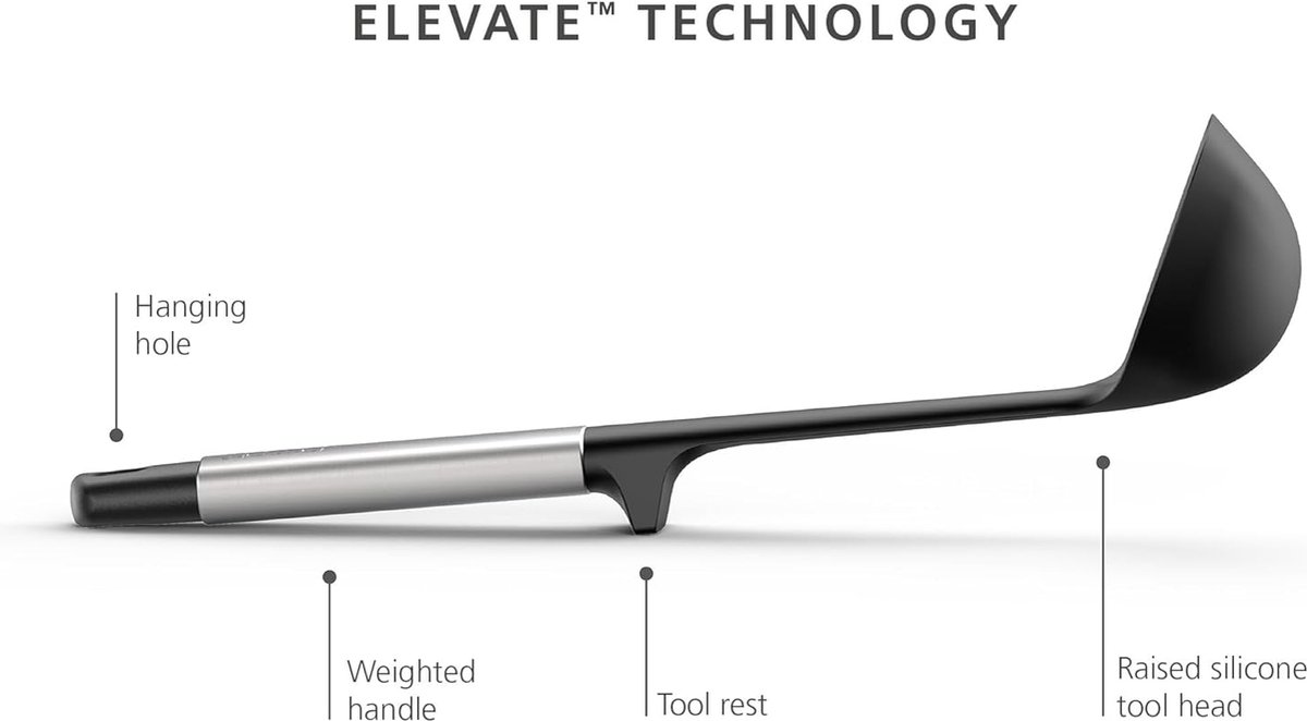 Louche en silicone Elevate, sans BPA, résistante à la chaleur