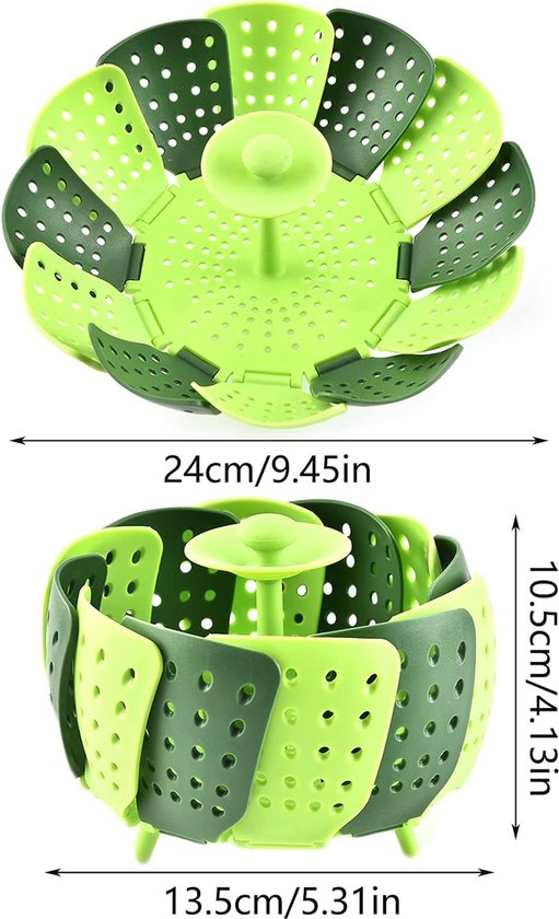 Natudeco 2 Pcs Panier Vapeur Pliable Rétractable Cuiseur Vapeur