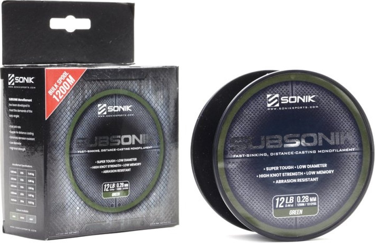 Sonik Subsonik Camo 1200m - Maat : 25lb - 0.41mm