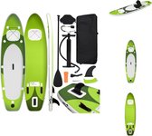 vidaXL Paddleboard SUP Set - 360 x 81 x 10 cm - Groen - SUP board