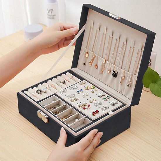 Één opbergdoos voor armbanden van acryl, met 12 draagbare anti-condens
