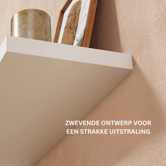 OUDIE Witte wandplanken, set van 3 zwevende planken, moderne witte wandplanken, decoratieve wandplanken, gebruik voor woonkamer, keuken, slaapkamer, kantoor, hal en meer, 40 cm lang