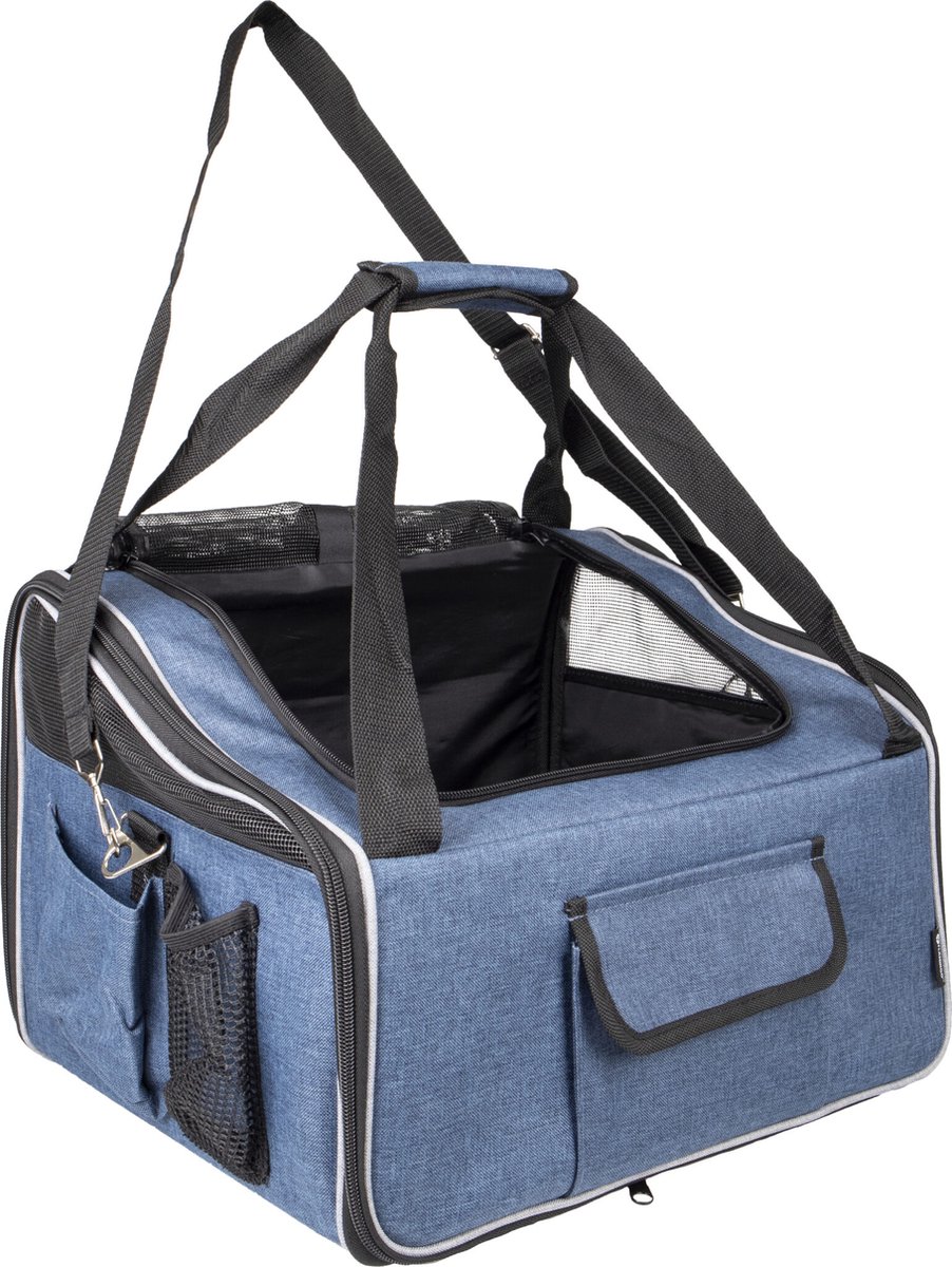 Flamingo Honden Autostoel En Draagtas Ida – Blauw – 44x35x29,5cm Flamingo Honden Autostoel En Draagtas Ida – Blauw – 44x35x29,5cm