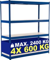 CLP Etagère - Rack de rangement - 160X180X60 CM - bleu