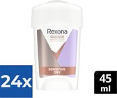 Rexona Maximum Protection Deodorant Sensitive Dry - 45 ml - Voordeelverpakking 24 stuks