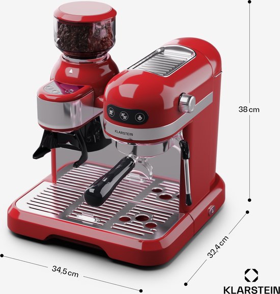SAUADY Compact espresso-koffiezetapparaat, espressomachine met