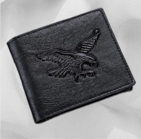 Heren portemonnee 3D Eagle Reliëf Patroon Casual creditcard muntportemonnee