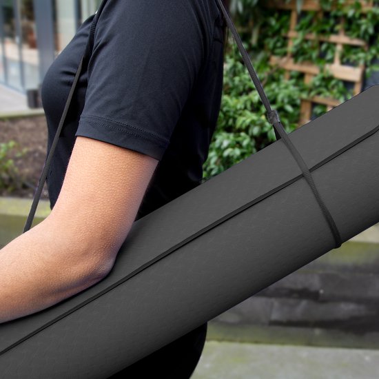 Rubbermagazijn - Yogamat - Zwart - 183x61cm| Fitnessmat - Dikte 6mm van Rubbermagazijn — afbeelding 2