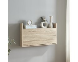 Klaptafel Rautalampi wandbureau voor wandmontage eikenkleurig (en.casa)