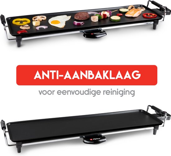 Plaque grill alpina Teppanyaki Revêtement - x bol Watt - 70 1800 antiadhésif | -... cm 23 