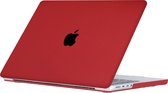 Lunso - Geschikt voor MacBook Air 15 inch (2023) - cover hoes - Sand Bordeaux Red - Vereist model A2941