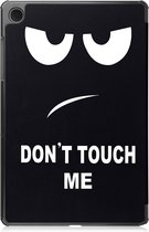 Hoesje Geschikt voor Samsung Galaxy Tab A9 Plus Hoes Case Tablet Hoesje Tri-fold Met Screenprotector - Hoes Geschikt voor Samsung Tab A9 Plus Hoesje Hard Cover Bookcase Hoes - Don't Touch Me