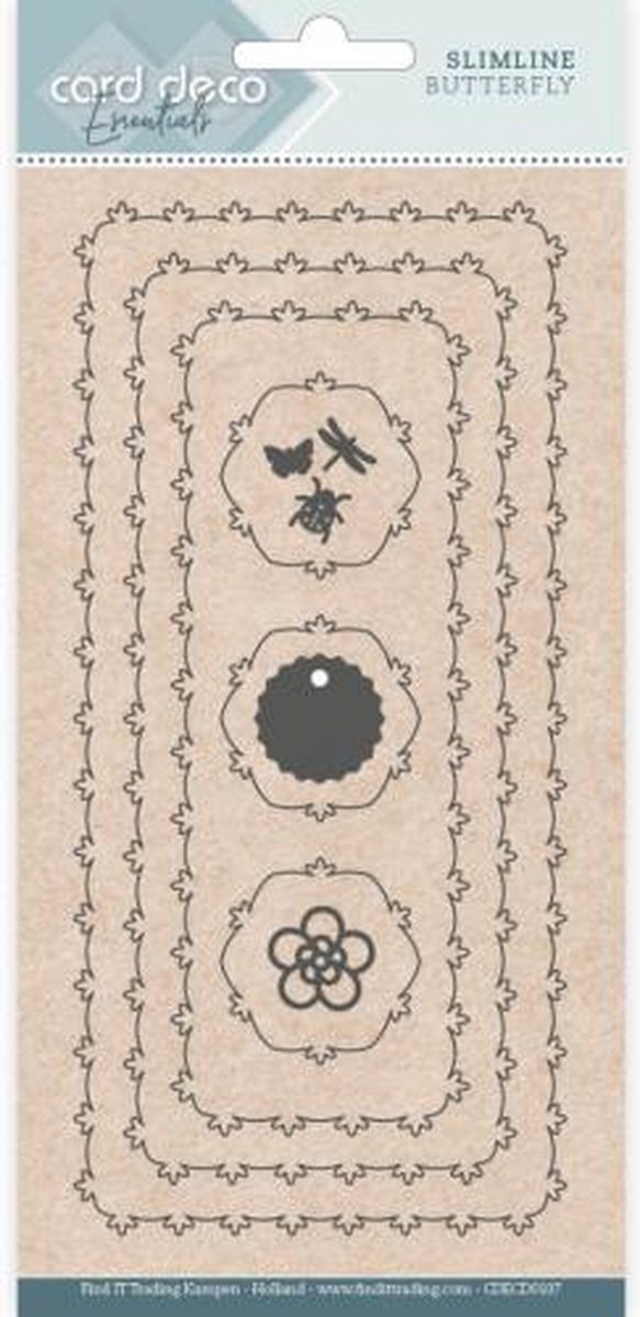 Card Deco Essentials - Slimline Dies - Slimline Butterfly