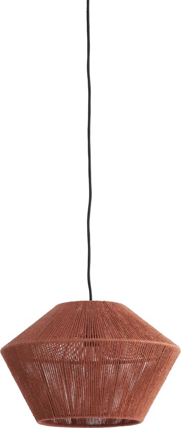 Light & Living Lampe à suspension Fugia - Jute - 40cm - Rouge brique