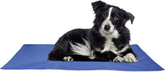 Foto: Koelmat hond flamingo frosty koelmatten voor honden koelmat kat koelmat voor honden koelmat voor katten 90x50 cm blauw