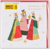 Amnesty International - Drie Koningen - Kerstkaarten - Gelukkig Nieuwjaar - 3 pakjes - 8-delig