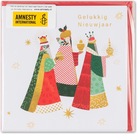 Amnesty International Drie Koningen Kerstkaarten Gelukkig Nieuwjaar 3 Pakjes Bol