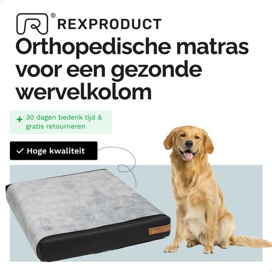 Rexproduct Orthopedisch Hondenkussen Hondenmand Hondenbed met rits en wasbaar bol