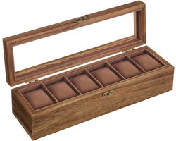 Horlogekist hout sale