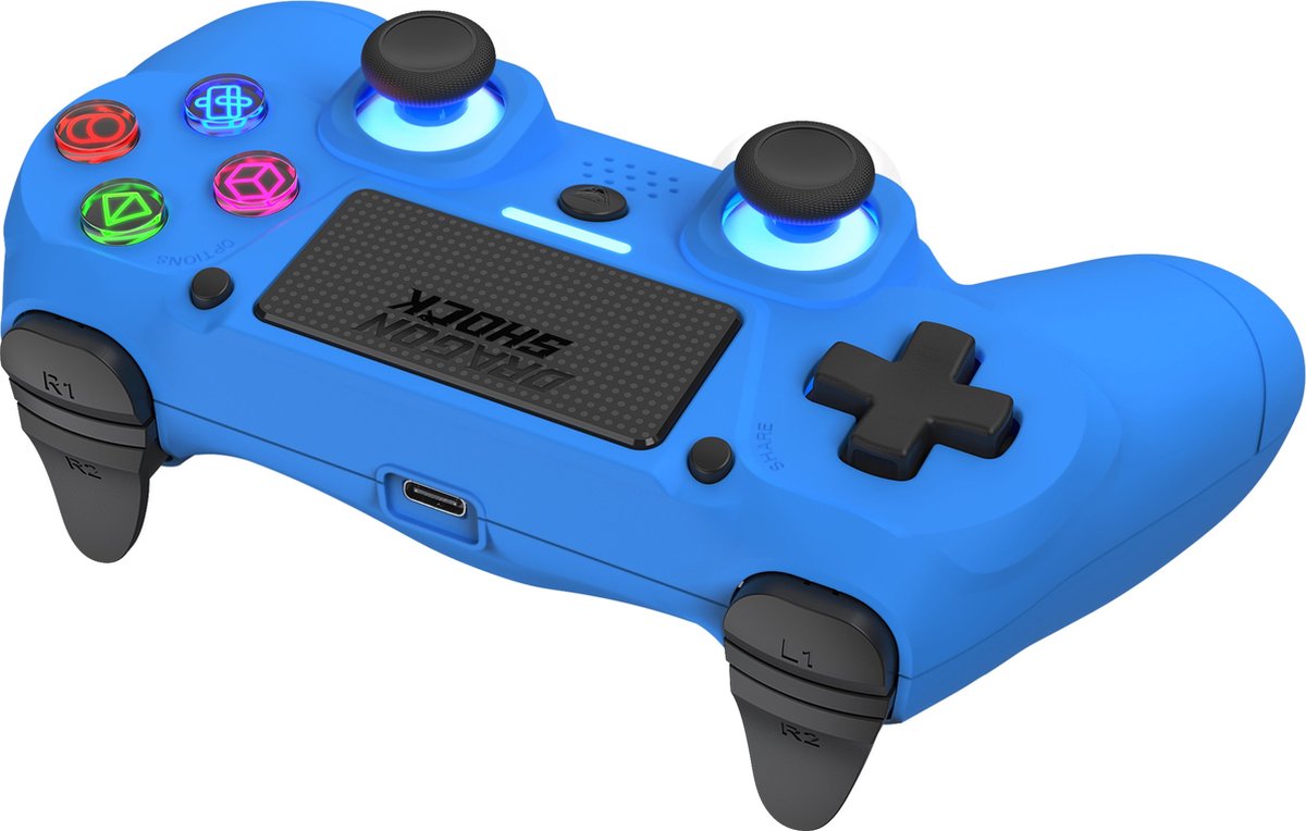 DragonShock - MIZAR PS4, - Mobile Controller | Geschikt voor en BT bol Draadloze Blauw PC 
