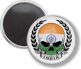 Button Met Magneet - Schedel Vlag India - NIET VOOR KLEDING