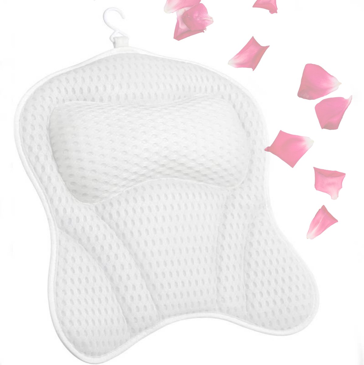 Goedkoopste Xerolax Badkussen - Badkussens Voor In Bad - Nekkussen Bad - Hoofdsteun Bad - Antislip - Spa Kussen - Jacuzzi Accessoires - Wit