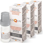 COQUN Medical Gouttes pour les yeux - Traitement du glaucome - Pour les yeux secs - Pack économique - 3 x 10 ml