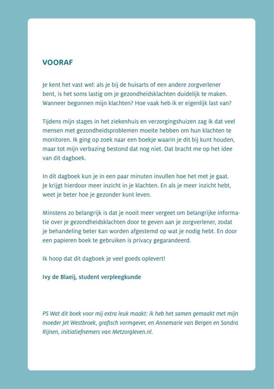 Zezz Gezondheidsdagboek