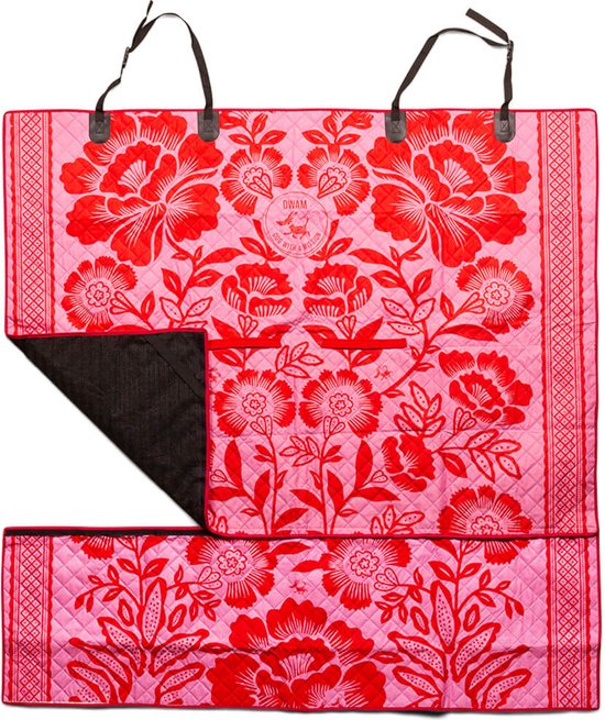 DWAM Couverture de Protection Voiture Chien – Tapis de Voiture – Rose – Tissu – Taille unique – 139 x 140 cm – La Fiesta