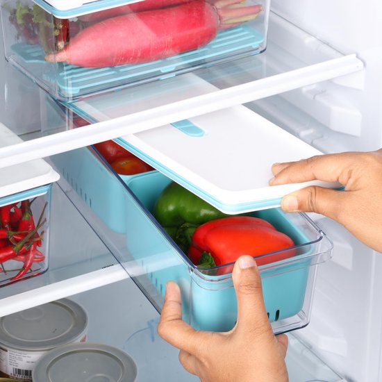 Belle Vous 3 Pack of Stackable Produce Saver Storage Containers with ...