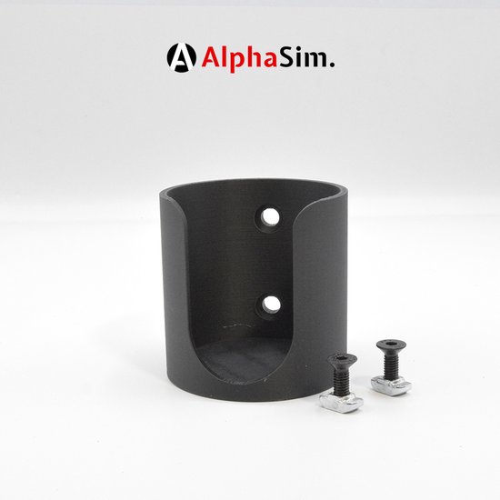 Bekerhouder voor Sim Rig met Extrusieprofiel Mount - Sim Racing Accessoire - Kleur Zwart — afbeelding 3