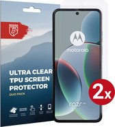 Rosso Screen Protector Ultra Clear Duo Pack Geschikt voor Motorola Razr 40 | Folie | 2 Stuks